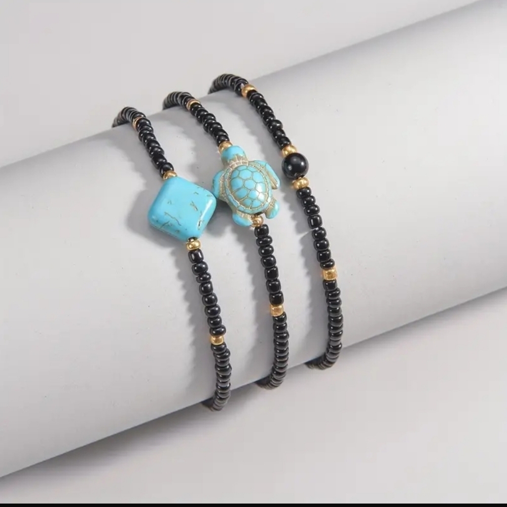 3 pcs Turtle Anklets - Picture 2 of 4